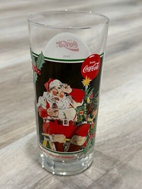 Coca-Cola Krystal Collector Edition 1995 Santa Christmas Glass Cup